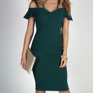 XL Emerald Green, Knee length dress.